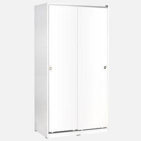 Adore Sürgü Kapaklı Ara Bölmeli Beyaz Gardırop