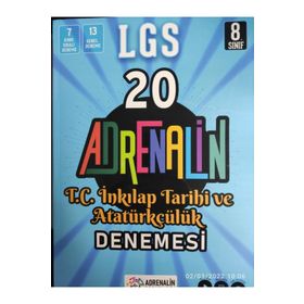 Adrenalin Yayınları 8.Sınıf Lgs İnkılap Tarihi 20'li Branş Deneme Soru Bankası