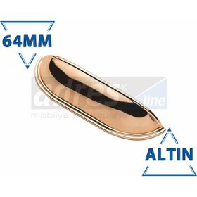 Adresline 4'lü Altın 64 mm Tas Kulp