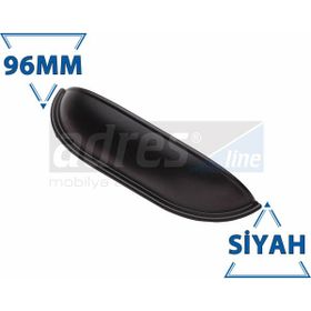 Adresline 4'lü Siyah 96 mm Tas Kulp