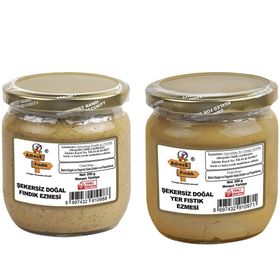 Adress 2x350 gr Şekersiz Fındık Ezmesi ve Yer Fıstığı Ezmesi