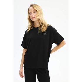 Adv Oversize Siyah Kadın T-shırt