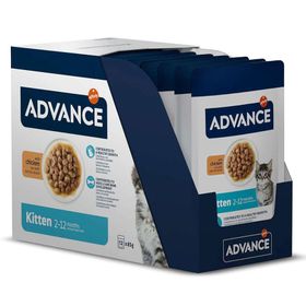 Advance Kitten Chicken Tavuk Etli 12x85 gr Yavru Kedi Yaş Maması