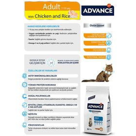Advance Tavuklu Pirinçli Yetişkin 1 kg Açık Kedi Mama