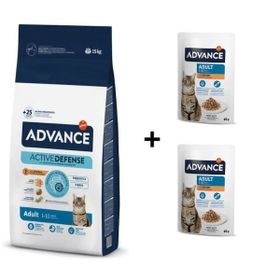 Advance Tavuklu Yetişkin 15 kg Kedi Mama+Advance Tavuklu Yetişkin Kedi Pouch 2x85 gr Yaş Mama