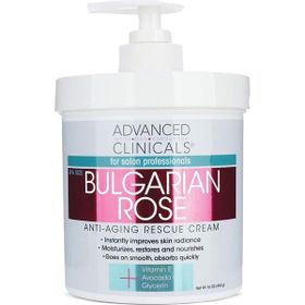 Advanced Clinicals Bulgarian Rose 454 gr Anti Aging Rescue Krem