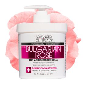 Advanced Clinicals Bulgarian Rose 454 gr Anti Aging Rescue Krem