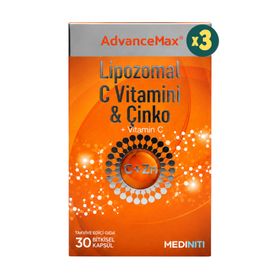 Advancemax Lipozomal C Vitamini Çinko 3x30 Kapsül