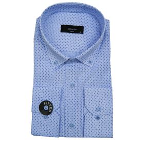 Advante BGL-ST00161 Lacivert Slim Fit Puantiyeli Erkek Gömlek
