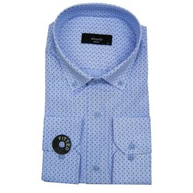 Advante BGL-ST00161 Lacivert Slim Fit Puantiyeli Erkek Gömlek