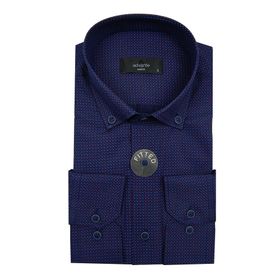 Advante BGL-ST00161 Lacivert Slim Fit Puantiyeli Erkek Gömlek