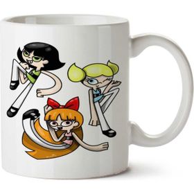 Adventure Powerpuff Cartoon Baskılı Kupa