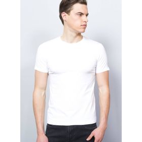 Adze ADZ9280 Beyaz Bisisklet Yaka Erkek T-Shirt