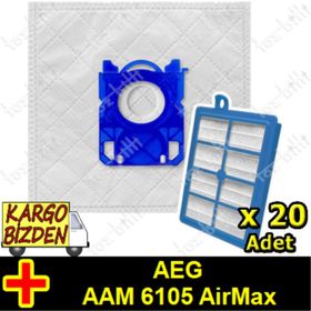 AEG AAM 6105 Airmax 20 Adet Toz Torbası + Filtre Hediyeli