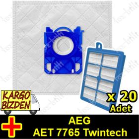 AEG AET 7765 Twintech 20 Adet Toz Torbası + Filtre Hediyeli