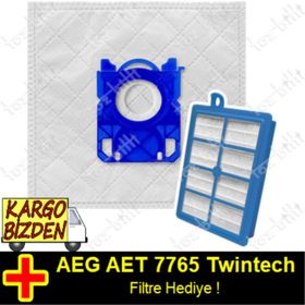 AEG AET 7765 Twintech 20 Adet Toz Torbası + Filtre Hediyeli