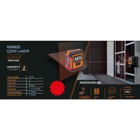 Aeg CLR2-15B 2 Çizgili Lazer Metre