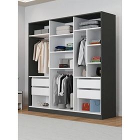 Aeka AE-1059S Milano Sonomo Beyaz 4 Kapaklı Gardırop