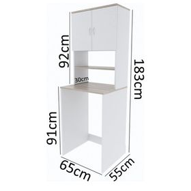 Aeka AE-2042 Solo 4 Raflı Beyaz Dolap