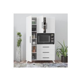 Aeka AE-2074 Beyaz Çok Amaçlı 3 Kapaklı, 3 Çekmeceli Mutfak Dolabı