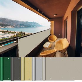 Aerey B094N4J3Q1 Boz Kahverengi Balkon Brandası