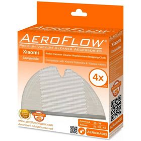AeroFlow Orijinal Xiaomi Mi Robot Vacuum Mop Uyumlu - Akıllı Robot Süpürge 4'lü Mop Fiber Bezi