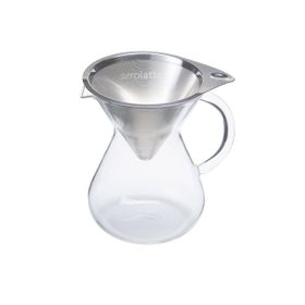 Aerolatte Mikro Filtreli Şeffaf Dripper Cam Kahve Demleme Ekipmanı