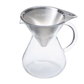 Aerolatte Mikro Filtreli Şeffaf Dripper Cam Kahve Demleme Ekipmanı