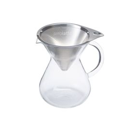 Aerolatte Mikro Filtreli Şeffaf Dripper Cam Kahve Demleme Ekipmanı