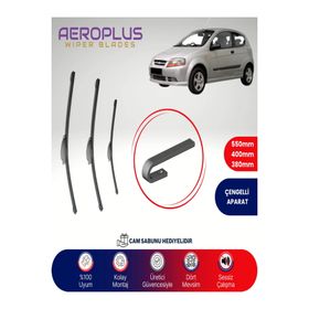 Aeroplus Chevrolet Kalos Hb 2005-2008 Ön Arka Muz Silecek Takımı