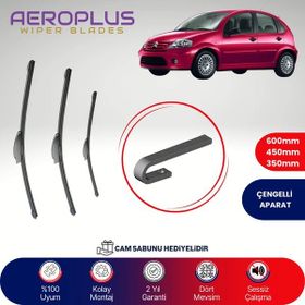 Aeroplus Citroen C3 2002-2009 Ön Arka Muz Silecek Takımı