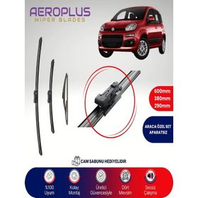 Aeroplus Fiat Panda 2012-2015 Ön Arka Muz Silecek Takımı