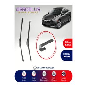 Aeroplus Honda Civic FC5 2017-2022 Uyumlu Muz Silecek Takımı