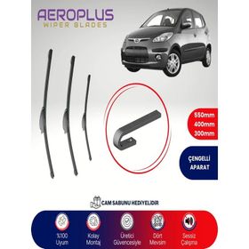 Aeroplus Hyundai I10 2008-2012 Ön Arka Muz Silecek Takımı