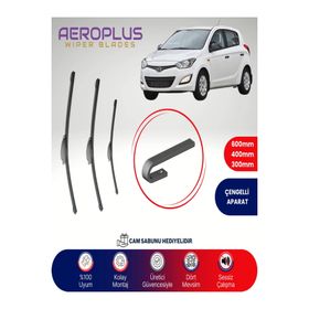 Aeroplus Hyundai i20 2008-2014 Ön Arka Muz Silecek Takımı