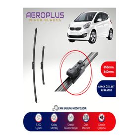 Aeroplus Kia Venga 2010-2020 Ön Arka Muz Silecek Takımı