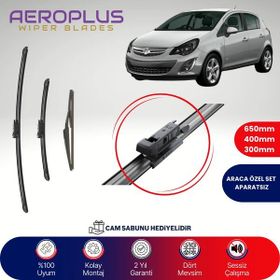 Aeroplus Opel Corsa D 2006-2017 Ön Arka Muz Silecek Takımı