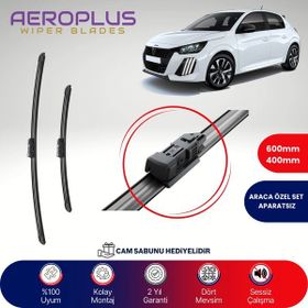 Aeroplus Peugeot 208 2019-2023 Ön Muz Silecek Takımı