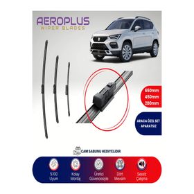 Aeroplus Seat Ateca Ön Arka 2016-2021 Uyumlu Muz Silecek Takımı