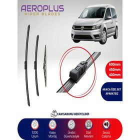 Aeroplus VW Caddy 2007-2017 Ön Arka Muz Silecek Takımı