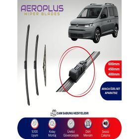 Aeroplus VW Caddy 2018-2020 Ön Arka Muz Silecek Takımı