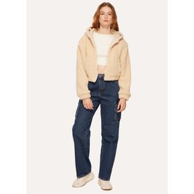 Aeropostale A3WL-MNT1 Bej Peluş Kadın Mont