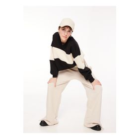 Aeropostale A3WL-SWT10 Bisiklet Yaka Düz Siyah Kadın Sweatshirt