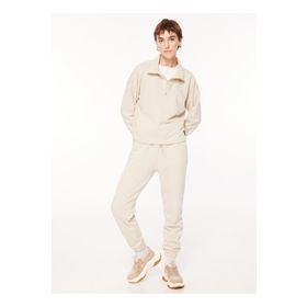 Aeropostale A3WL-SWT5 Fermuarlı Yaka Düz Bej Kadın Sweatshirt