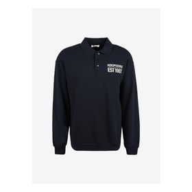 Aeropostale A3WM-SWT17 Polo Yaka Düz Lacivert Erkek Sweatshirt