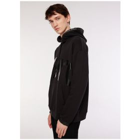 Aeropostale A3WM-SWT3 Kapüşon Yaka Baskılı Siyah Erkek Sweatshirt