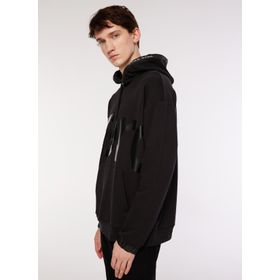 Aeropostale A3WM-SWT3 Kapüşon Yaka Baskılı Siyah Erkek Sweatshirt