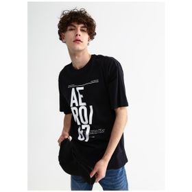 Aeropostale Baskılı Siyah Erkek Şort Mayo