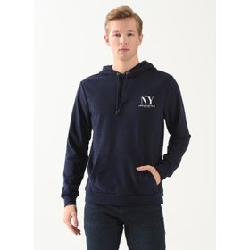 Aeropostale E-BRO Lacivert Kapüşon Yaka Baskılı Erkek Sweatshirt