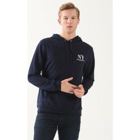 Aeropostale E-BRO Lacivert Kapüşon Yaka Baskılı Erkek Sweatshirt